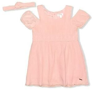 LIGHT Pink Cutout Dress & knotted Headband - 4T